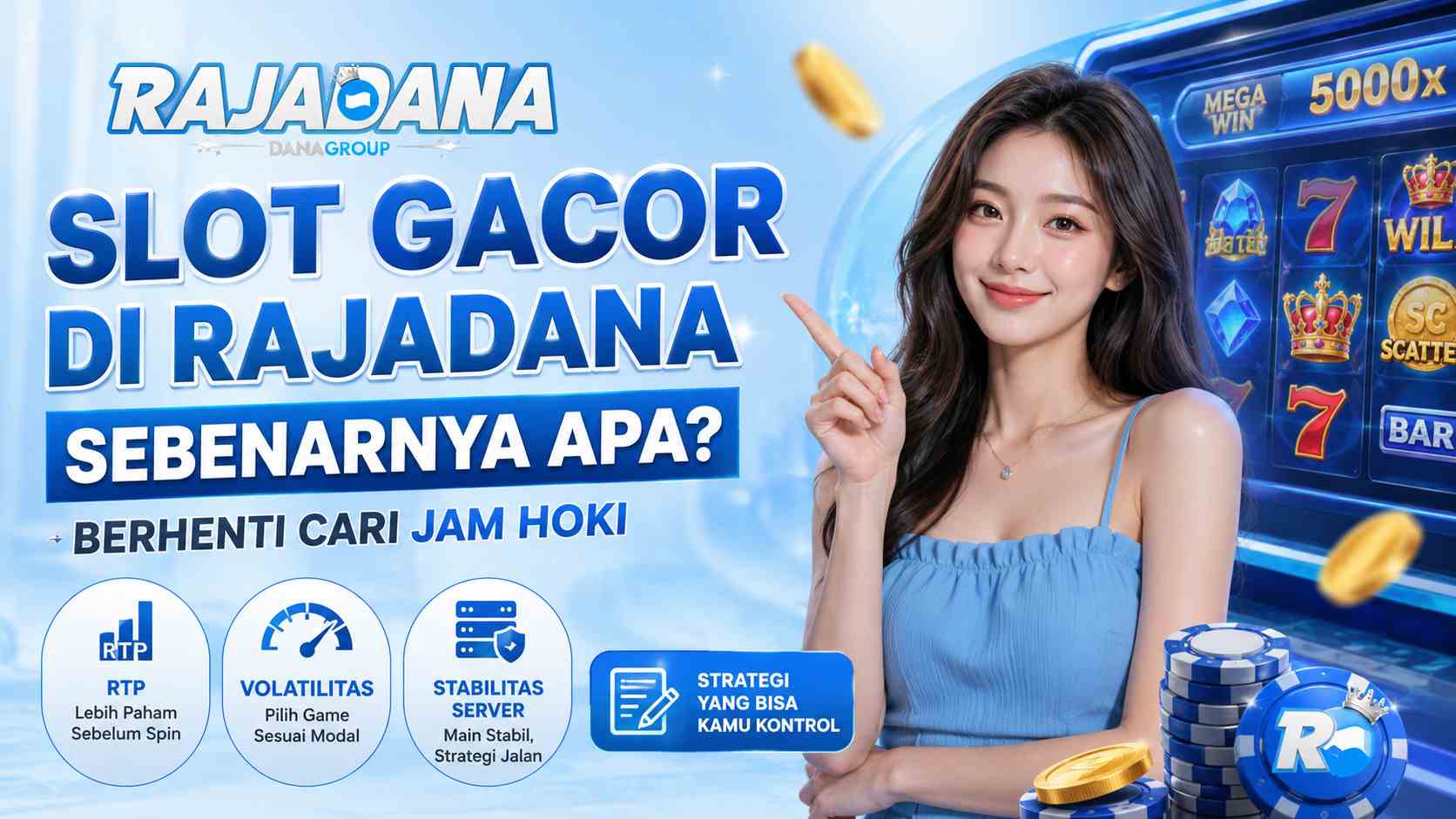 Konsep slot gacor di Rajadana dijelaskan lewat RTP dan volatilitas, bukan jam hoki