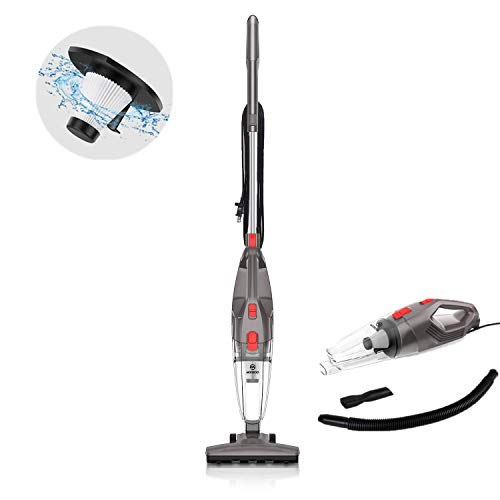 MOOSOO Vacuum Cleaner, 15KPa 4-in-1 Upright Vacuum Stick Vacuum Cleaner...